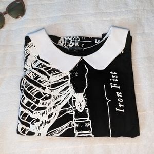 Skeleton printed tee